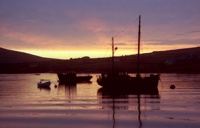 Sunset at Portmagee Harbour, Co. Kerry, Ireland